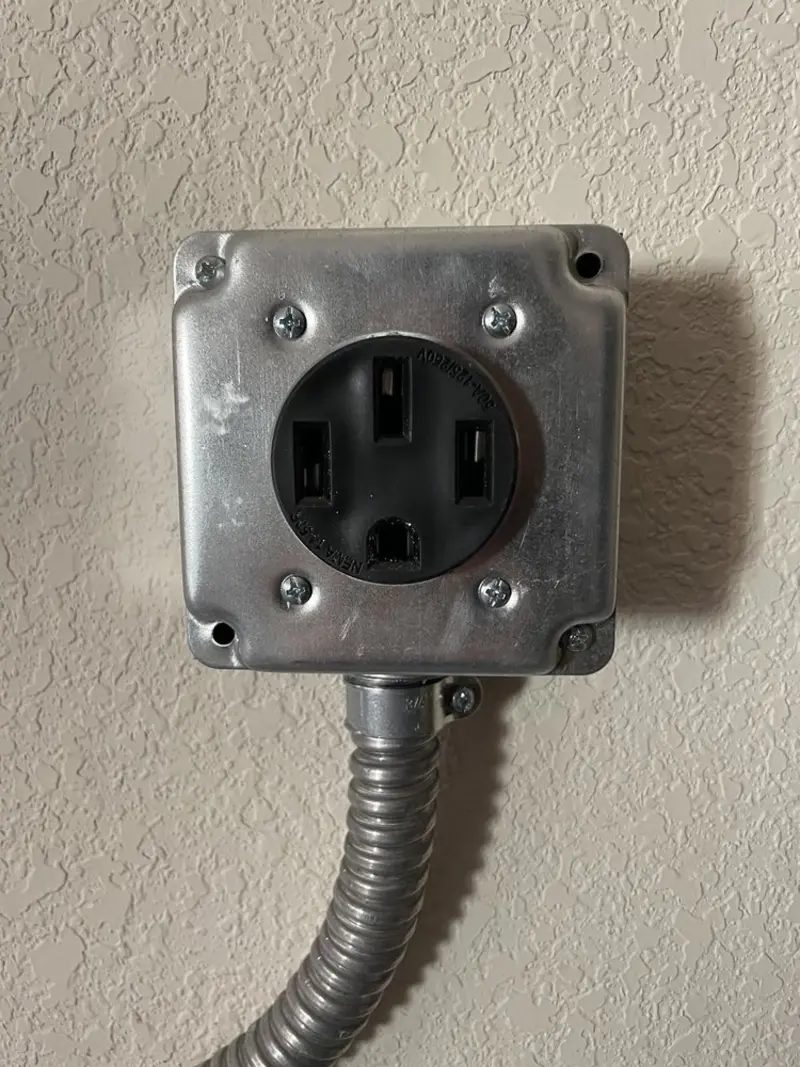 NEMA 14-50 outlet installed for Smart Home Electrical in Farmersville